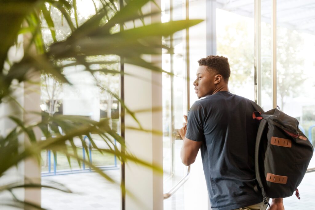 College Student with a backpack